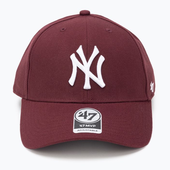 47 Бейсболка Brand MLB New York Yankees MVP SNAPBACK темно-бордова 4