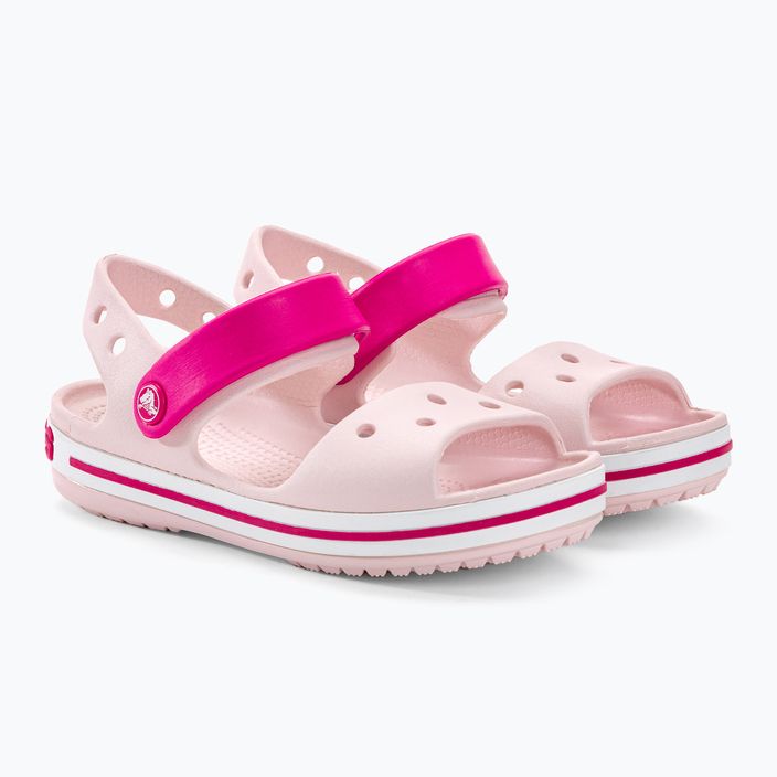 Дитячі сандалі Crocs Crockband ледь рожеві / цукерково-рожеві 4