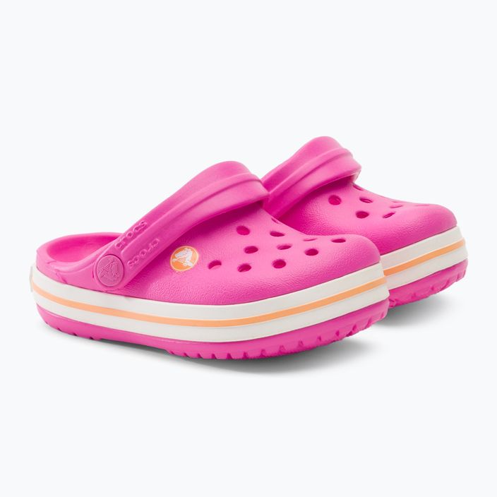 Шльопанці дитячі Crocs Kids Crocband Clog electric pink/cantaloupe 5