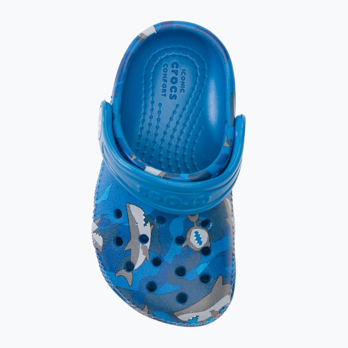 Шльопанці дитячі Crocs Classic Shark Clog prep blue 7