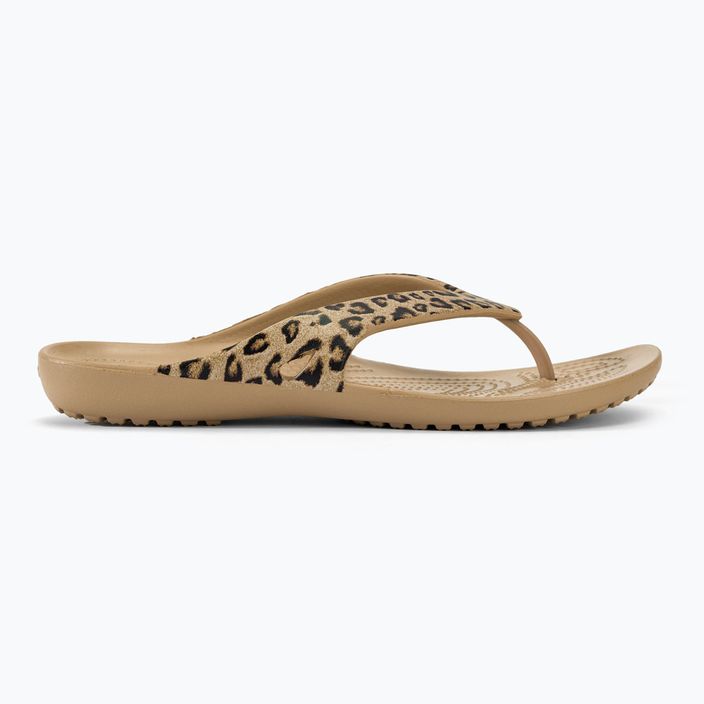 Жіночі шльопанці Crocs Kadee II Leopard / Gold 2