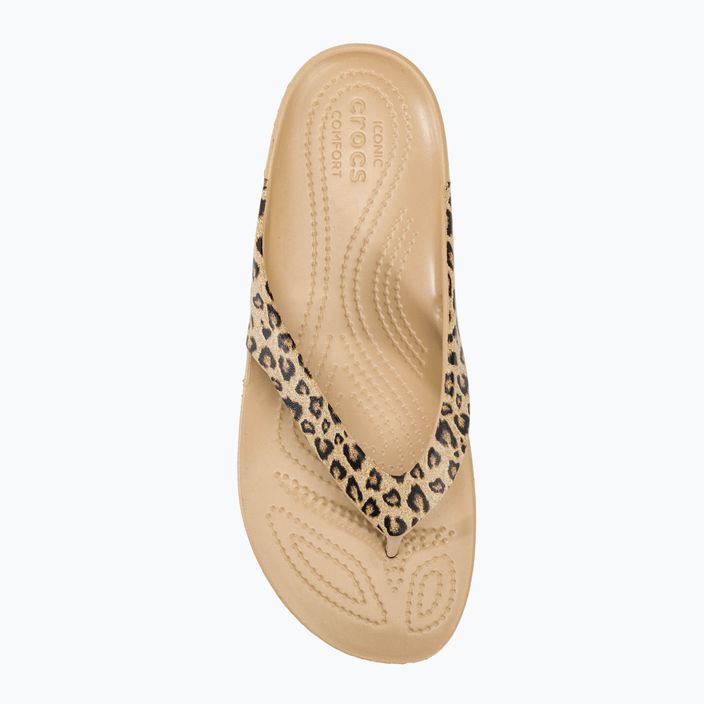 Жіночі шльопанці Crocs Kadee II Leopard / Gold 5