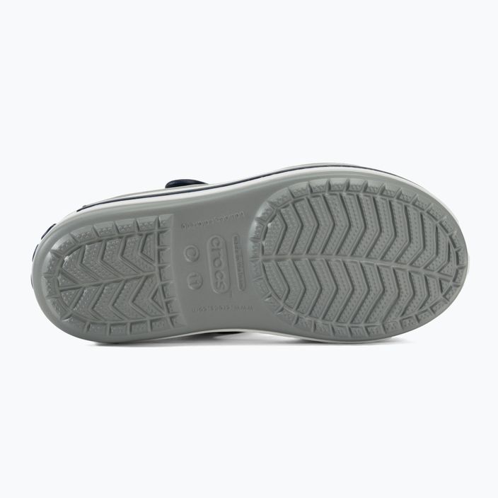 Дитячі сандалі Crocs Crockband світло-сірий / темно-синій 4