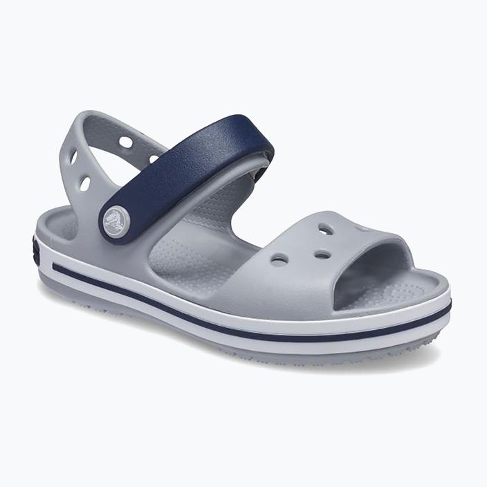 Дитячі сандалі Crocs Crockband світло-сірий / темно-синій 8