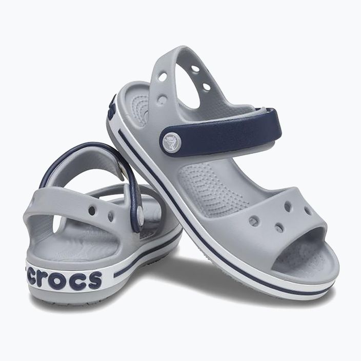 Дитячі сандалі Crocs Crockband світло-сірий / темно-синій 10