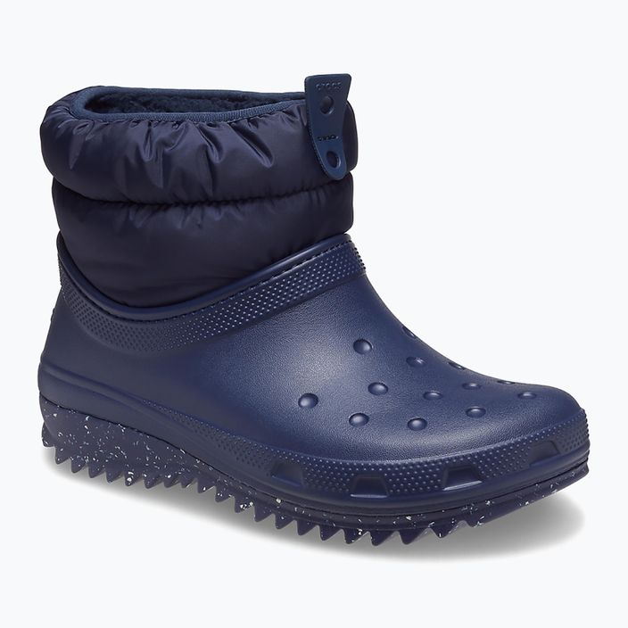 Жіночі снігоступи Crocs Classic Neo Puff Shorty темно-сині 8