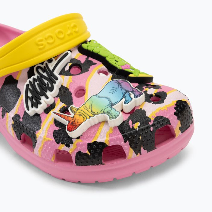 Шльопанці дитячі Crocs Ron English Party Animals Classic Clog Kids pink lemonade/multi 9