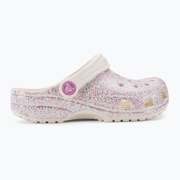 Crocs Classic Glitter Clog дитячі шльопанці bianco sporco 3