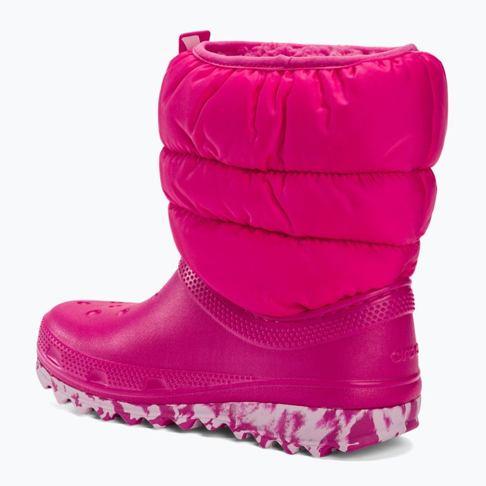 Дитячі снігоступи Crocs Classic Neo Puff цукерково-рожеві 3