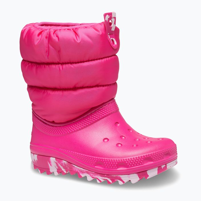 Дитячі снігоступи Crocs Classic Neo Puff цукерково-рожеві 8
