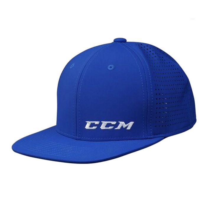 Бейсболка CCM Small Logo Flat Brim SR royal 2