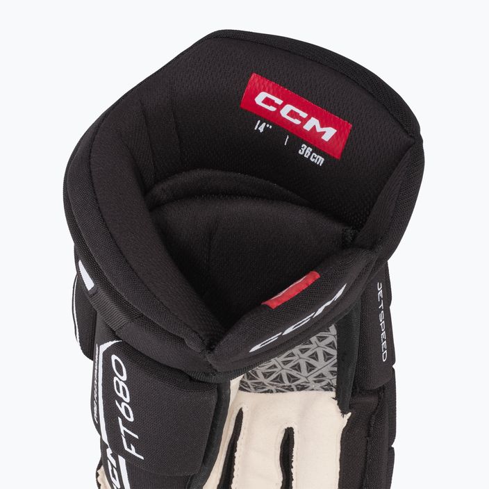 Рукавиці хокейні CCM JetSpeed FT680 SR black/white 4