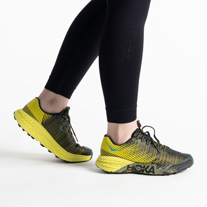Кросівки для бігу жіночі HOKA Evo Speedgoat чорно-жовті 1111430-CIB 3