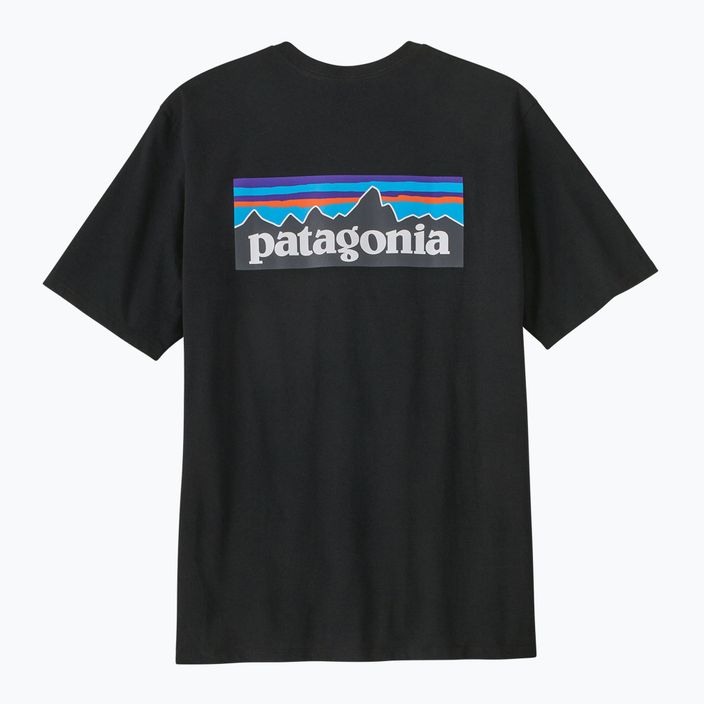 Чоловіча трекінгова футболка Patagonia P-6 Logo Responsibili-Tee чорна 3