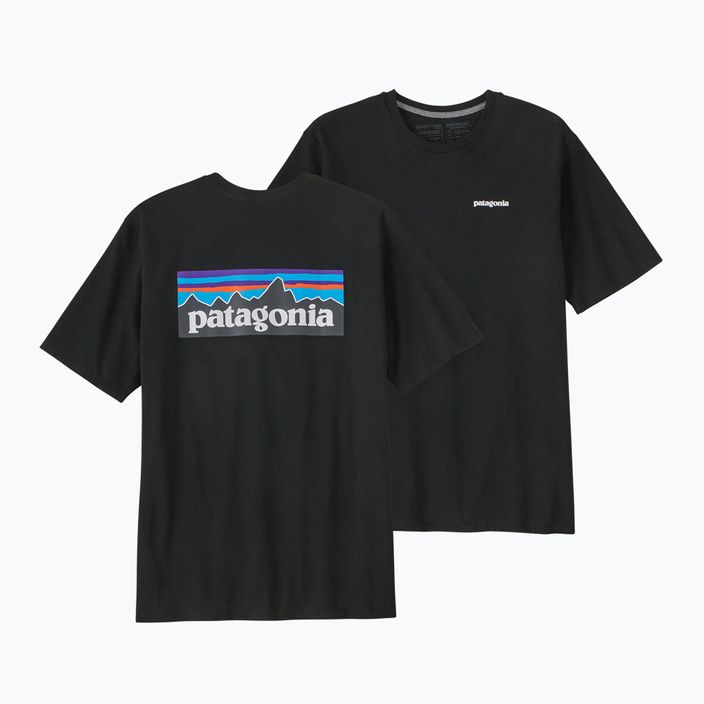 Чоловіча трекінгова футболка Patagonia P-6 Logo Responsibili-Tee чорна 4