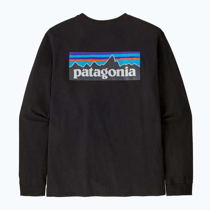 Чоловічий трекінговий лонгслів Patagonia P-6 Logo Responsibili чорний 5