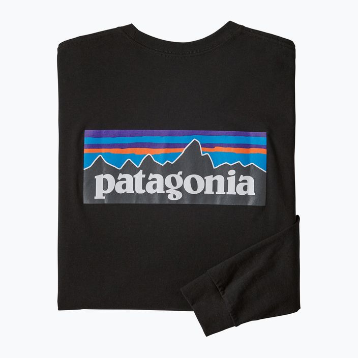 Чоловічий трекінговий лонгслів Patagonia P-6 Logo Responsibili чорний 6