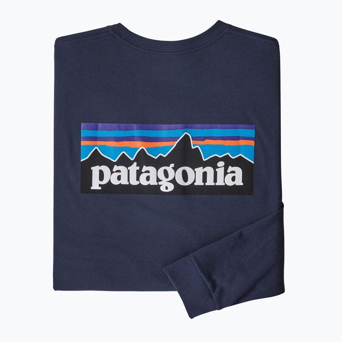 Чоловічий трекінговий лонгслів Patagonia P-6 Logo Responsibili класичний темно-синій 6