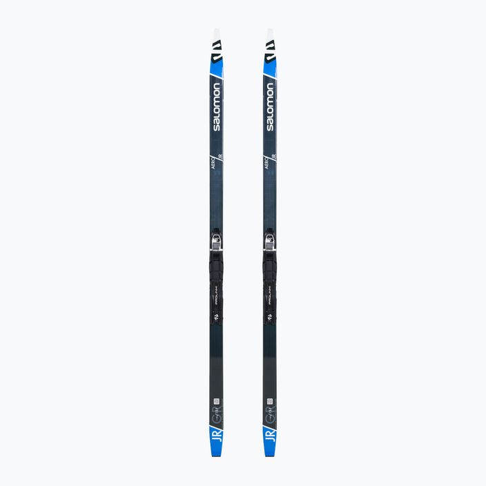 Лижі бігові дитячі Salomon Aero Grip Jr. + Prolink Access чорно-блакитні L412480PM