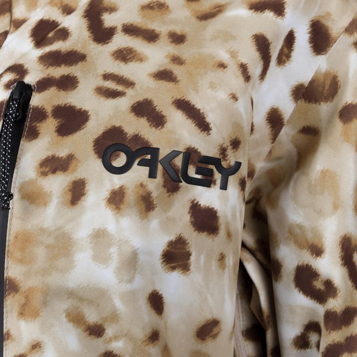 Утеплена жіноча сноубордична куртка Oakley TNP TBT з принтом cheeta td 3
