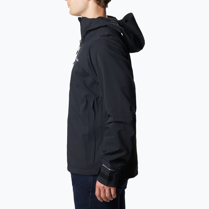 Куртка дощовик чоловіча Columbia Omni-Tech Ampli-Dry black 10