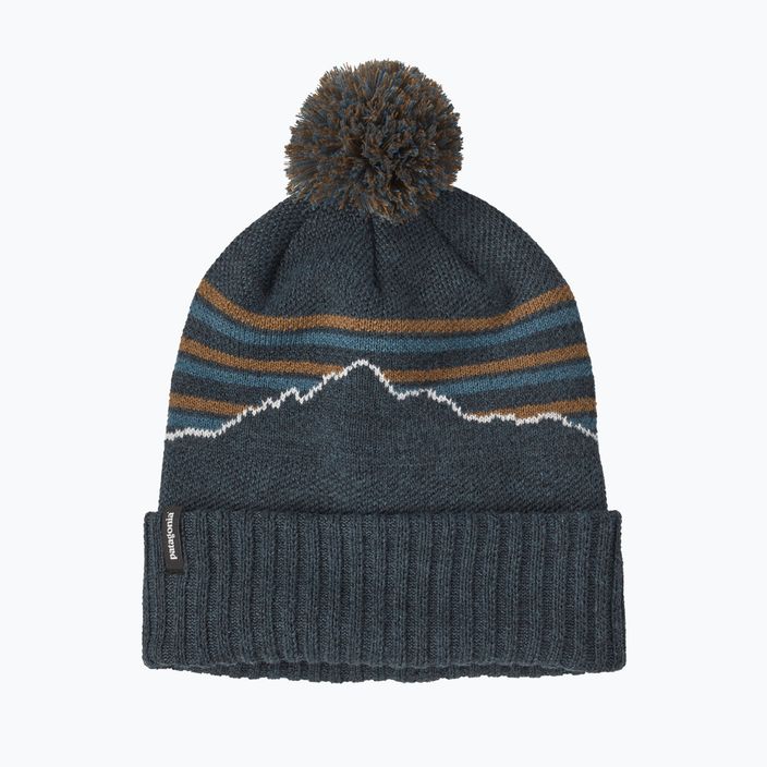 Шапка зимова Patagonia Powder Town Beanie fitz roy stripe knit/smolder blue