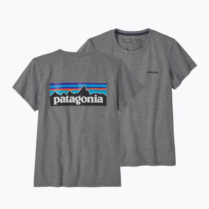 Футболка трекінгова жіноча Patagonia P-6 Logo Responsibili-Tee gravel heather 3