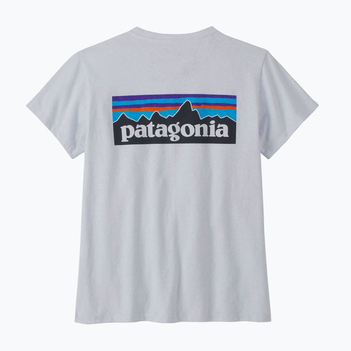 Жіноча трекінгова футболка Patagonia P-6 Logo Responsibili-Tee біла 4