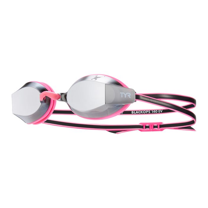 Окуляри для плавання дитячі TYR Blackops 140 Ev Racing Mirrored silver/ pink/ black 2