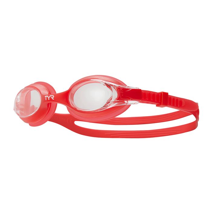 Дитячі окуляри для плавання TYR Swimple прозорі/червоні 2