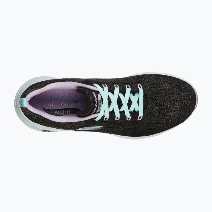 Кросівки тренувальні жіночі SKECHERS Arch Fit Comfy Wave black/lavender 11