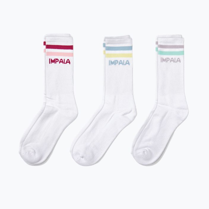 Шкарпетки жіночі IMPALA Stripe 3 пари білі IM787000
