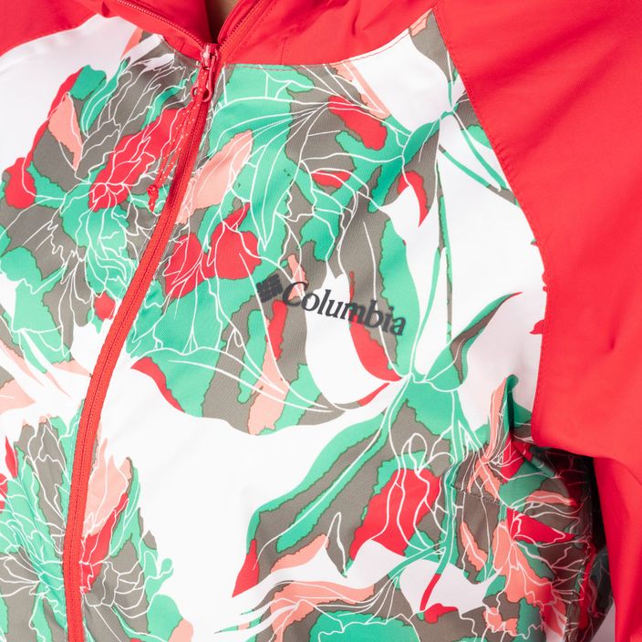 Куртка дощовик жіноча Columbia Ulica white leafy lines multi print/red hibis 5