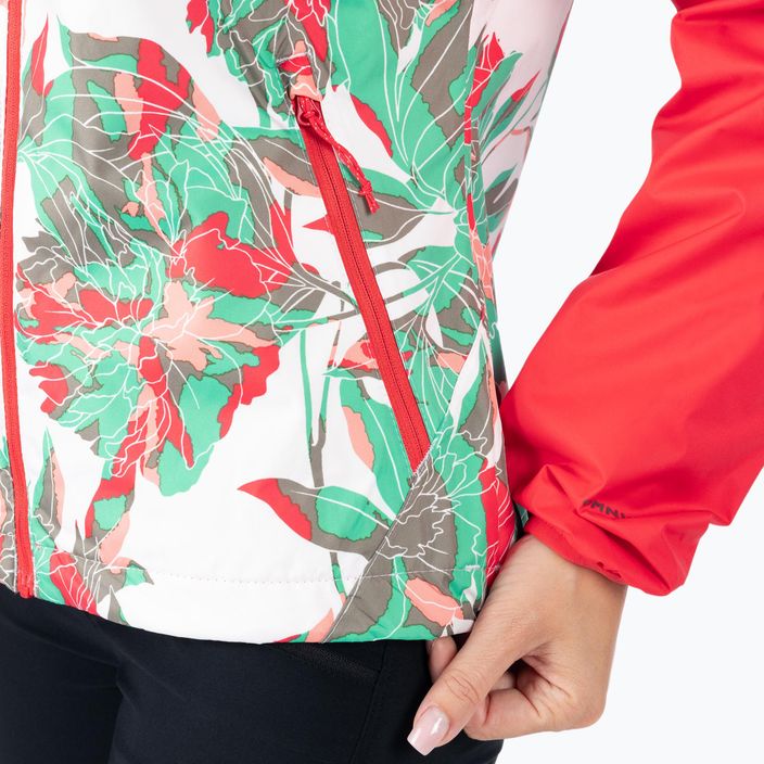 Куртка дощовик жіноча Columbia Ulica white leafy lines multi print/red hibis 6