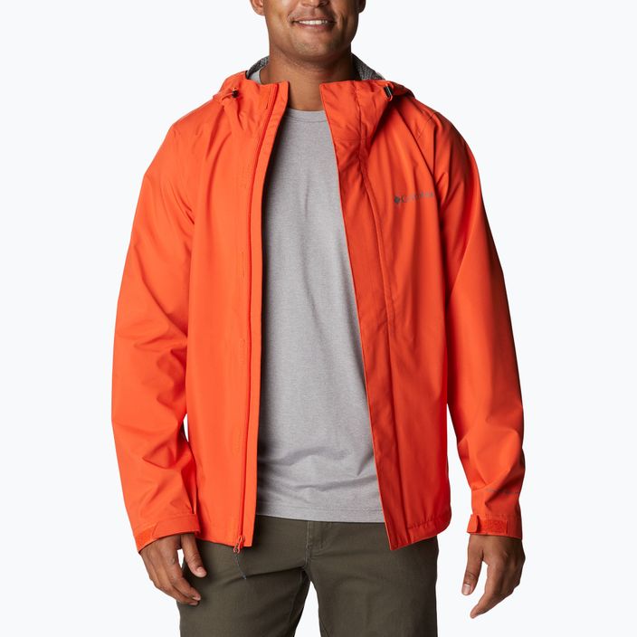 Куртка дощовик чоловіча Columbia Earth Explorer Shell 813 оранжева 1988612 5