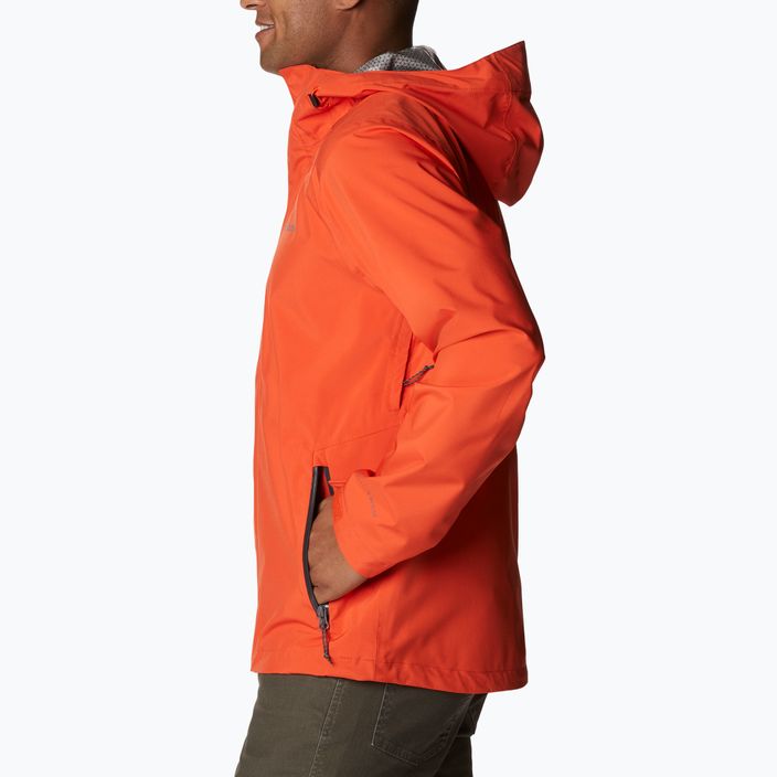 Куртка дощовик чоловіча Columbia Earth Explorer Shell 813 оранжева 1988612 7