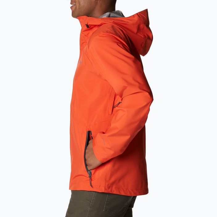 Куртка дощовик чоловіча Columbia Earth Explorer Shell 813 оранжева 1988612 8