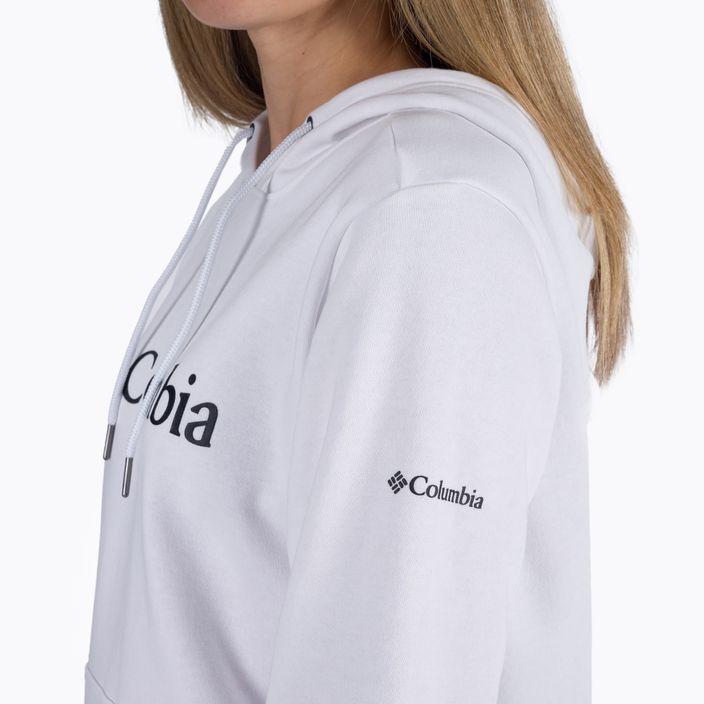 Кофта трекінгова жіноча Columbia Logo Hoodie white 5