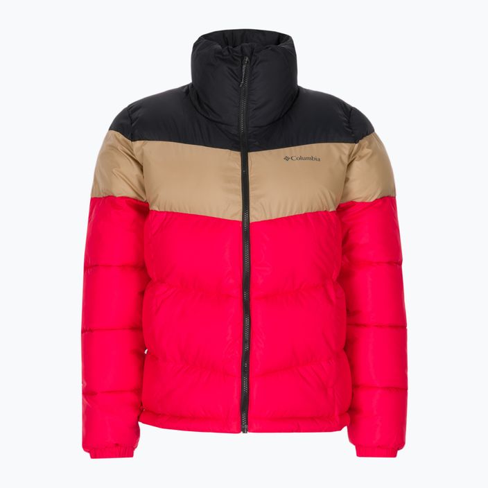 Пуховик жіночий Columbia Puffect Color Blocked red lily/beach/black 6