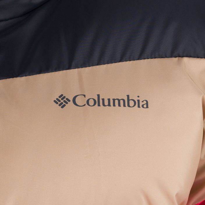 Пуховик жіночий Columbia Puffect Color Blocked red lily/beach/black 4