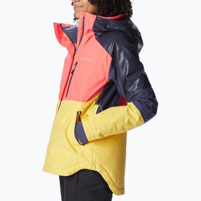 Куртка лижна жіноча Columbia Snow Slab Blackdot neon sunrise/sun glow/nocturnal 2