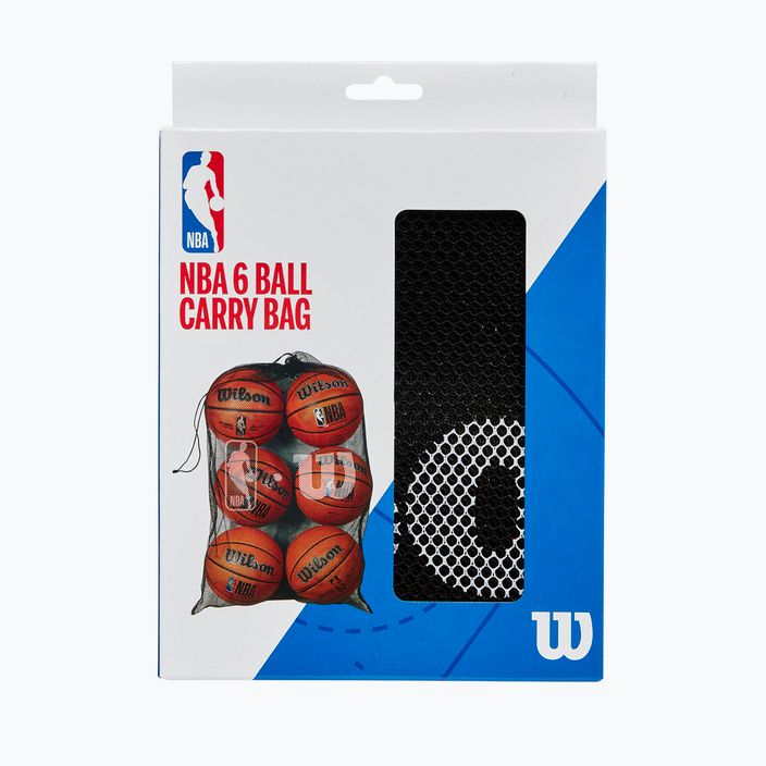 Сумка для м'ячів Wilson NBA 6 Ball Mesh Carry black 2