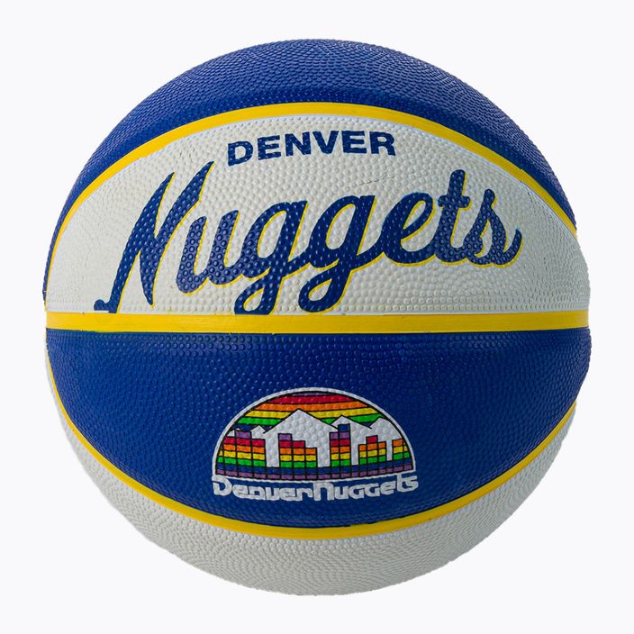 Міні м'яч баскетбольний  Wilson NBA Team Retro Mini Denver Nuggets WTB3200XBDEN розмір 3