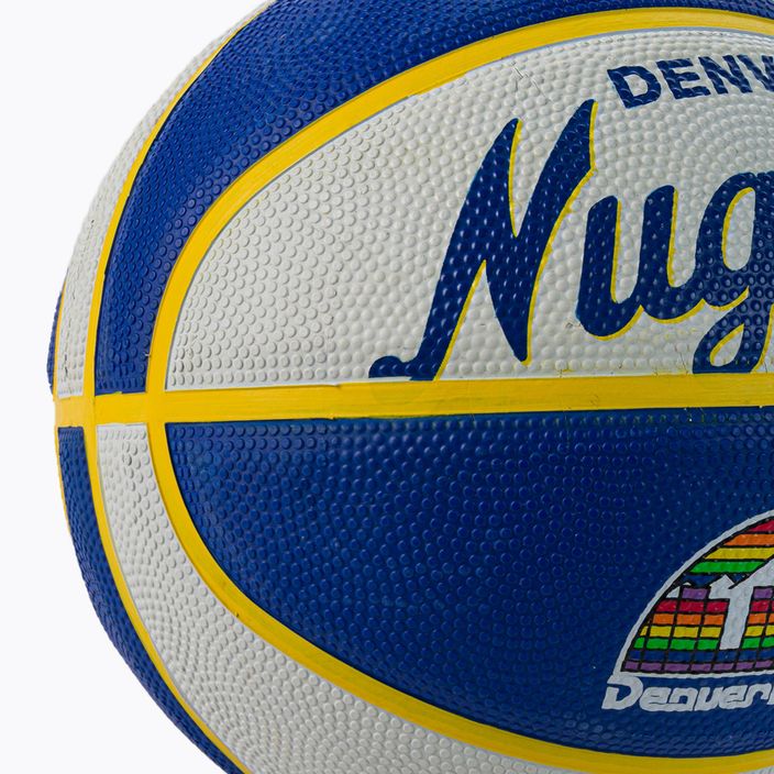Міні м'яч баскетбольний  Wilson NBA Team Retro Mini Denver Nuggets WTB3200XBDEN розмір 3 3