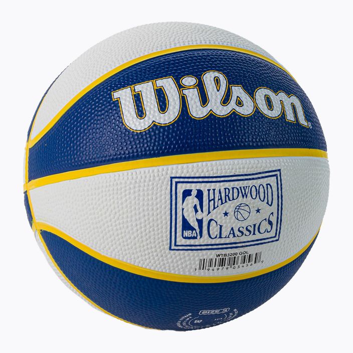 Міні м'яч баскетбольний  Wilson NBA Team Retro Mini Golden State Warriors WTB3200XBGOL розмір 3 2