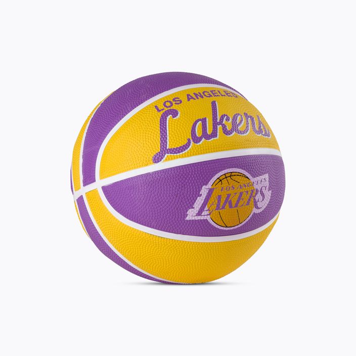 Міні м'яч баскетбольний  Wilson NBA Team Retro Mini Los Angeles Lakers WTB3200XBLAL розмір 3 2