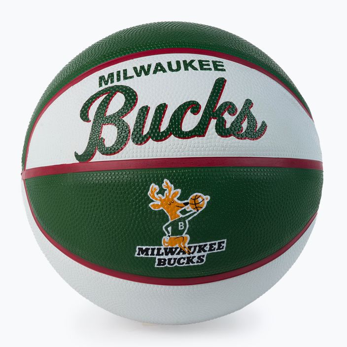 Міні м'яч баскетбольний  Wilson NBA Team Retro Mini Milwaukee Bucks WTB3200XBMIL розмір 3