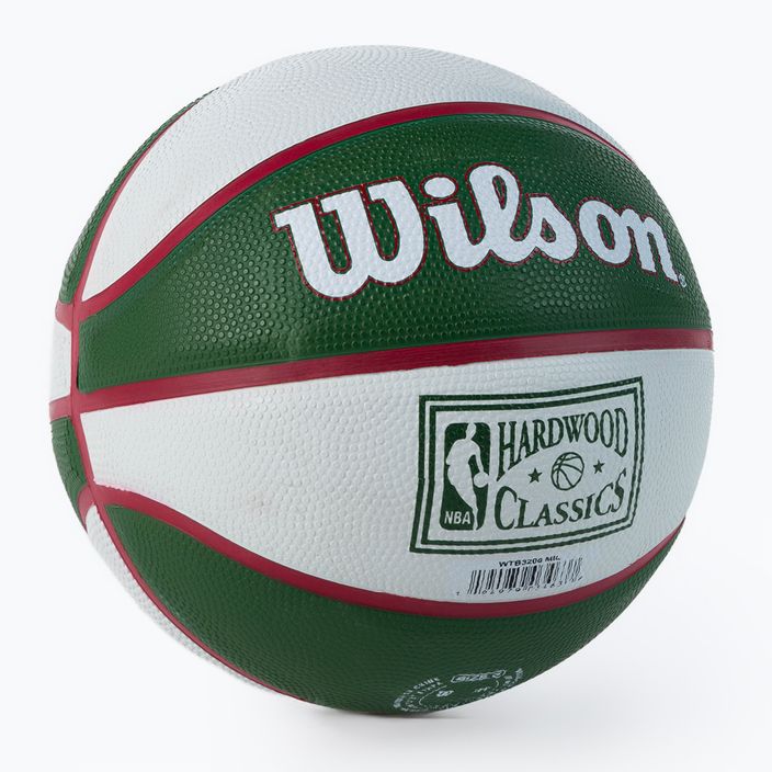 Міні м'яч баскетбольний  Wilson NBA Team Retro Mini Milwaukee Bucks WTB3200XBMIL розмір 3 2
