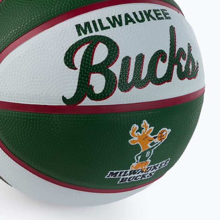 Міні м'яч баскетбольний  Wilson NBA Team Retro Mini Milwaukee Bucks WTB3200XBMIL розмір 3 3