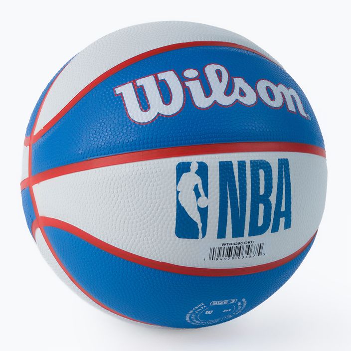 Міні м'яч баскетбольний  Wilson NBA Team Retro Mini Oklahoma City Thunder WTB3200XBOKC розмір 3 2
